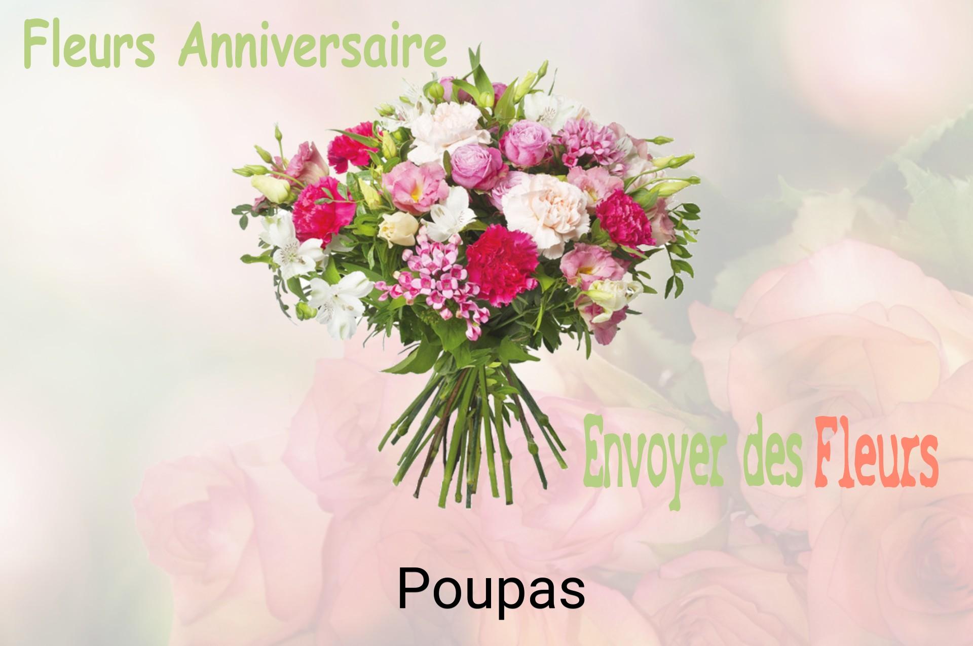 Bouquet de fleurs d’anniversaire livré à Poupas